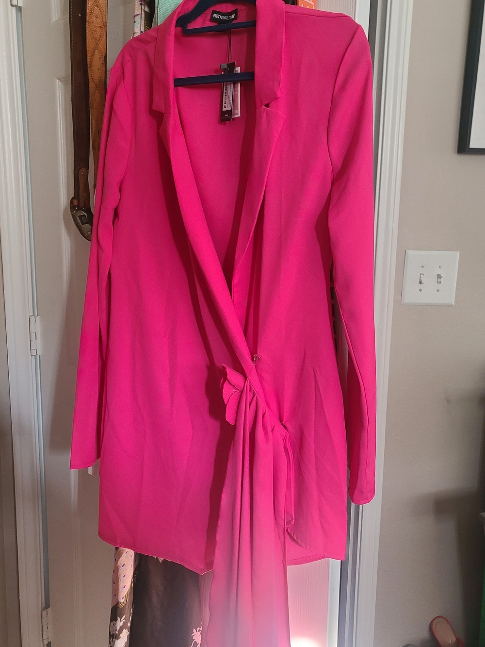 PrettyLittleThing Neon Pink Blazer